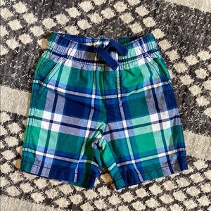 Gymboree Plaid Green and Blue Kids Shorts - Size: 18-24M